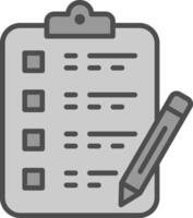 Writing Line Filled Greyscale Icon Design vector