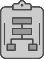 Planning Line Filled Greyscale Icon Design vector
