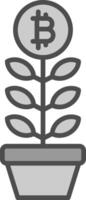 Investment Investment Line Filled Greyscale Icon Design vector