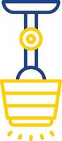 Lamp Line Two Colour Icon Design vector