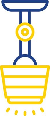 Lamp Line Two Colour Icon Design