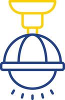 Lamp Line Two Colour Icon Design vector