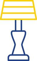 Lamp Line Two Colour Icon Design vector