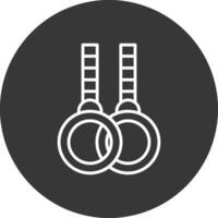 Gymnastic Rings Line Inverted Icon Design vector