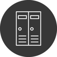 Lockers Line Inverted Icon Design vector