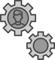 Draft Tools Line Filled Greyscale Icon Design vector