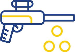 Paintbal Line Two Colour Icon Design vector