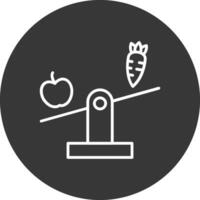 Balanced Diet Line Inverted Icon Design vector