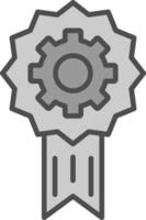 Computer control Line Filled Greyscale Icon Design vector