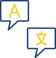 Languages Line Two Colour Icon Design vector