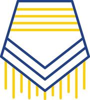 Poncho Line Two Colour Icon Design vector