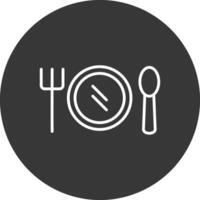 Banquet Line Inverted Icon Design vector