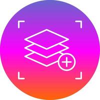 Layers Line Gradient Circle Icon vector