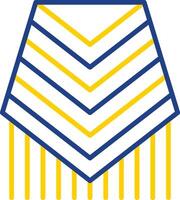 Poncho Line Two Colour Icon Design vector
