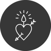 Candle Line Inverted Icon Design vector