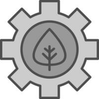 Offshore Platform Line Filled Greyscale Icon Design vector