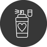 Perfume Line Inverted Icon Design vector