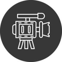 camera Line Inverted Icon Design vector