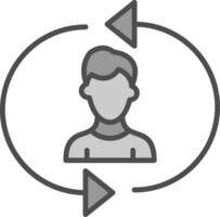 Construction Foam Line Filled Greyscale Icon Design vector