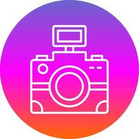 Photography Line Gradient Circle Icon vector