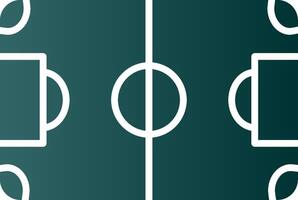 Soccer Field Glyph Gradient Icon vector