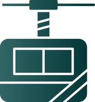 Cable Car Cabin Glyph Gradient Icon vector