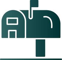 Mailbox Glyph Gradient Icon vector