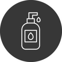 líquido jabón línea invertido icono diseño vector