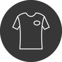 T Shirt Line Inverted Icon Design vector