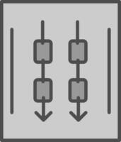 Sling Here Line Filled Greyscale Icon Design vector