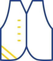 Waistcoat Line Two Colour Icon Design vector