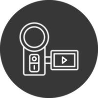 Camera Line Inverted Icon Design vector