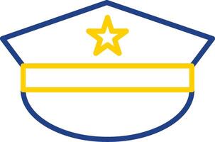 Hat Line Two Colour Icon Design vector