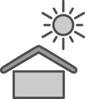 Keep Away From Heat Line Filled Greyscale Icon Design vector