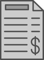 Delivery Contract Line Filled Greyscale Icon Design vector