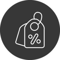 Price Tag Line Inverted Icon Design vector