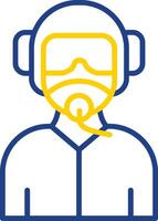 Pilot Line Two Colour Icon Design vector