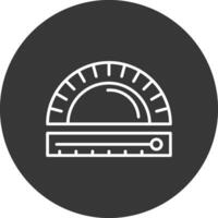 Protractor Line Inverted Icon Design vector