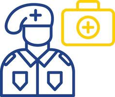 Medic Line Two Colour Icon Design vector