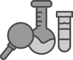 Chemical Analysis Line Filled Greyscale Icon Design vector