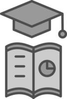 Learning Analytics Line Filled Greyscale Icon Design vector