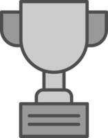 Trophy Line Filled Greyscale Icon Design vector