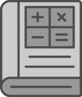 Mathematics Line Filled Greyscale Icon Design vector