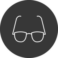 lentes línea invertido icono diseño vector