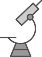 Microscope Line Filled Greyscale Icon Design vector