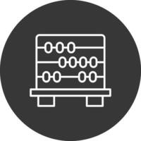 Abacus Line Inverted Icon Design vector