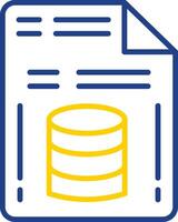 Data Line Two Colour Icon Design vector