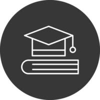 Graduation Line Inverted Icon Design vector