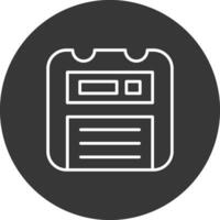 Floppy Disk Line Inverted Icon Design vector