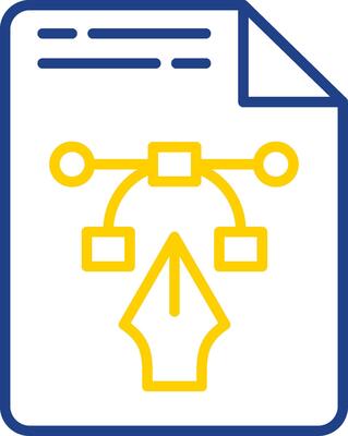 File Line Two Colour Icon Design